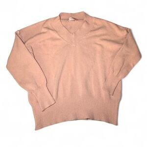 Philosophy  Blush Pink V-Neck Knit‎ Sweater Size M